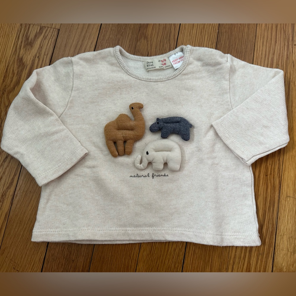Zara Mini 3D Animal Friends Sweatshirt
